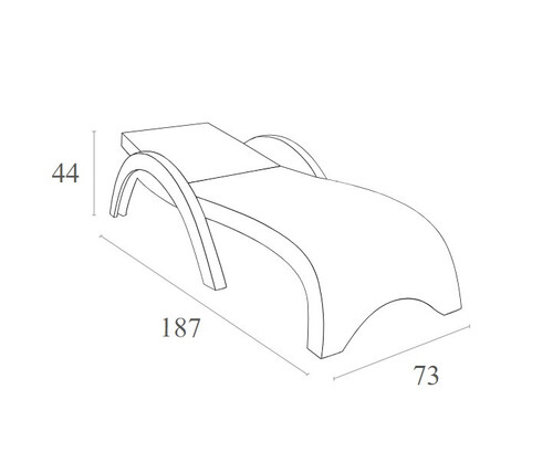 Шезлонг Horecano Fiji 187x73xh44 см