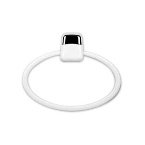 Закачалка за хавлии овал Primanova M-024131 бял