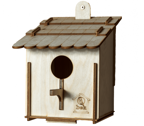 Къща за птици с едноскатен покрив 4мм BirdBox