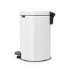 Кош за смет с педал Brabantia NewIcon 12L, White метална кофа-megahome.bg