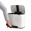 Кош за смет Brabantia Bo Pedal 36L White-megahome.bg