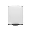 Кош за смет Brabantia Bo Pedal 2x30L  White-megahome.bg