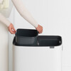 Кош за смет Brabantia Bo Touch 2x30L White-megahome.bg