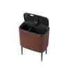 Кош за смет Brabantia Bo Touch 11+23L, Mineral Cosy Brown-megahome.bg
