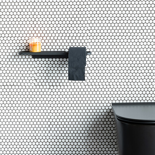 Държач за тоалетна хартия с рафт Brabantia MindSet Mineral Infin