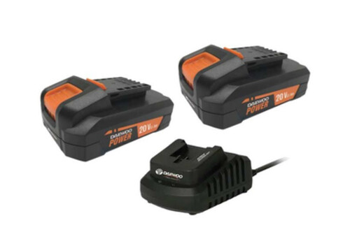 Зарядна станция Daewoo с 2 батерии Uni-Bat 20V, 2.0Ah/4.0Ah