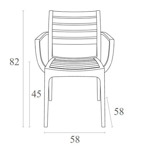 Пластмасов стол Horecano Artemis 58х58хh82 см