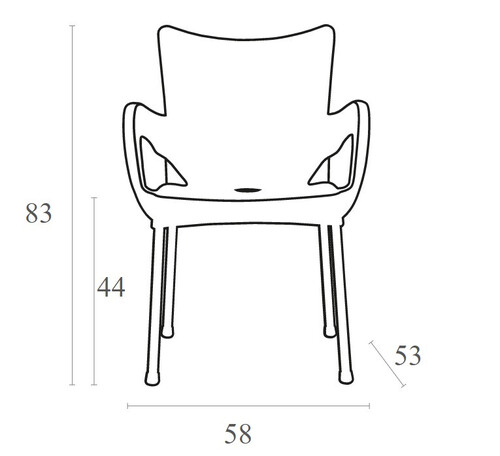 Пластмасов стол Horecano Romeo 53х58хh83 см