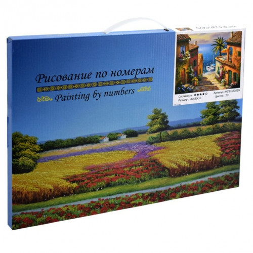 Комплект за рисуване по номера с платно 40х30 см, Модел 3