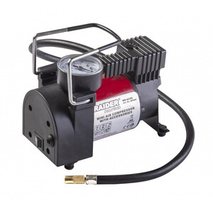 Компресор с аксесоари Raider RD-AC05, 12 V, 120 W, 35 л./мин Компресор с аксесоари Raider RD-AC05, 12 V, 120 W, 35 л./мин