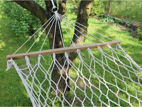 Мрежест градински хамак с рамка 200x100 см