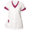 Дамска медицинска туника Be unique Alegra White/Bordeaux XS-3XL-megahome.bg