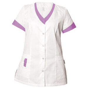 Дамска медицинска туника Be unique Alegra White/Purple XS-3XL Дамска медицинска туника Be unique Alegra White/Purple XS-3XL