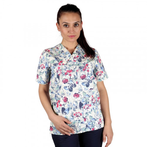 Дамска медицинска туника Be unique Butterflies XS-3XL