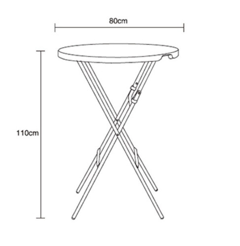 Кетъринг маса Eco Line ZS-R80B 80xh110 см