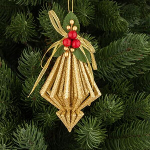 Висулка Коледна играчка - златна WL121