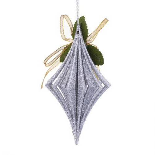 Висулка Коледна играчка - сребърна WL120