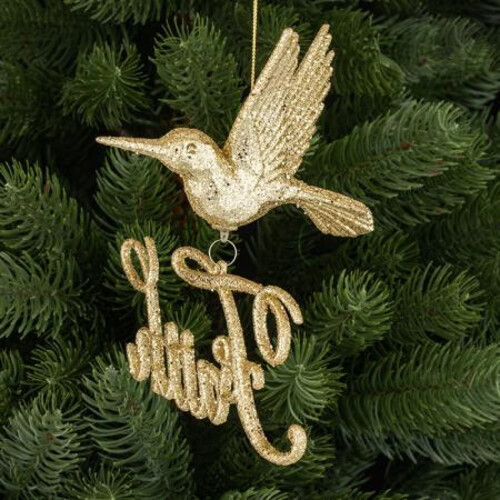 Висулка Коледна играчка птица WL118