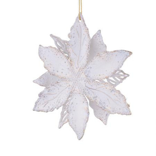 Висулка Коледна играчка звезда червена/бяла