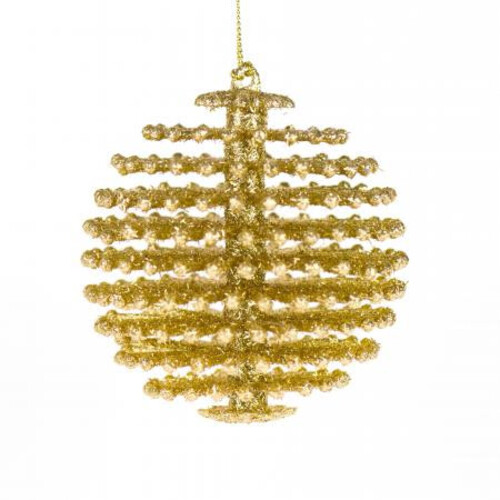 Висулка Коледна играчка сребро/злато