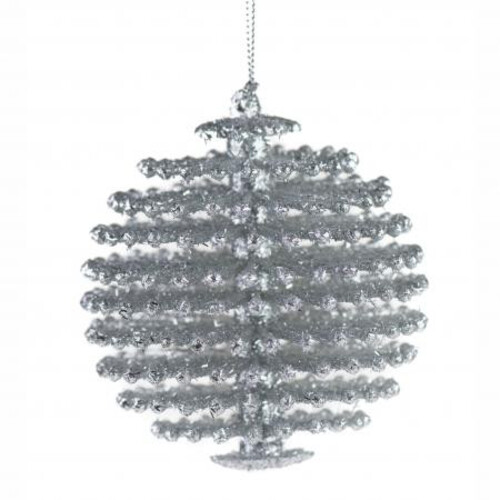 Висулка Коледна играчка сребро/злато