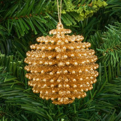 Висулка Коледна играчка сребро/злато