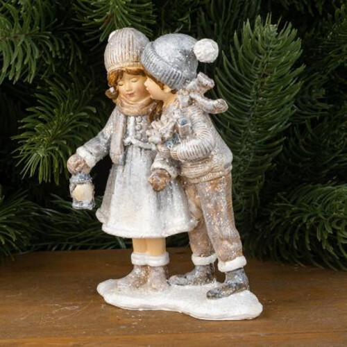 Коледна фигурка Момиче и момче KN056