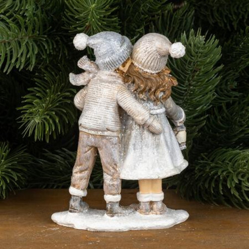 Коледна фигурка Момиче и момче KN056