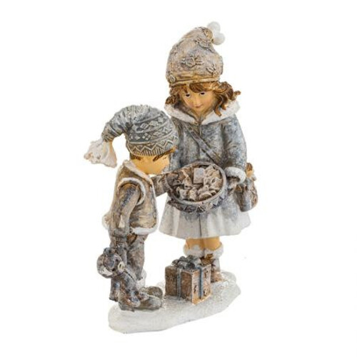 Коледна фигурка Момиче и момче