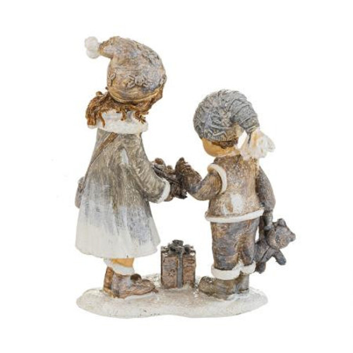 Коледна фигурка Момиче и момче