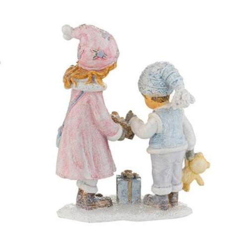 Коледна фигурка Момиче и момче