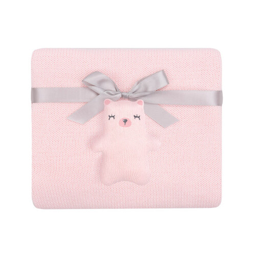 Детско Плетено памучно одеяло Kikka Boo Bear with me