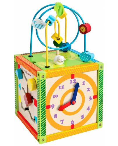 Дървен куб Eichhorn Игрален център с активности