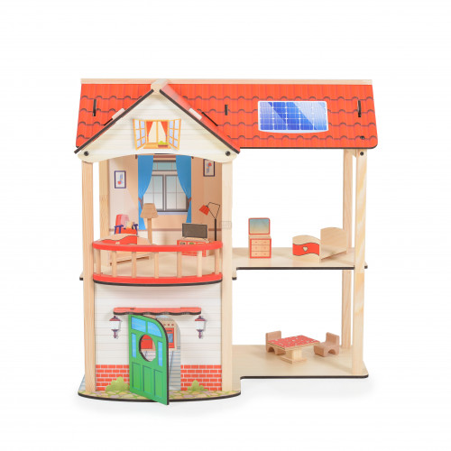 Дървена къща за кукли Moni Toys Elly