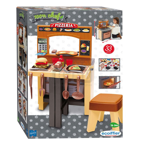 Детски игрален комплект Ecoiffier Пицария 100% Chef the Pizzer