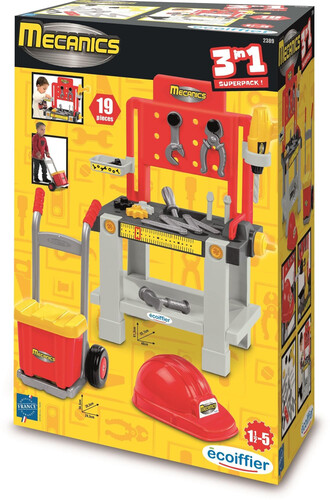Детски игрален комплект Ecoiffier 3 в 1 Механик