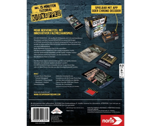 Настолна игра Noris Escape Room ДУО