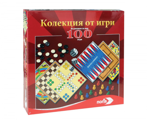 Комплект от 100 настолни игри Noris