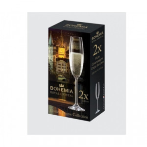 Чаши за шампанско за двама 230 мл Bohemia Royal Crystal 28746 Чаши за шампанско за двама 230 мл Bohemia Royal Crystal 28746