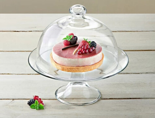 Кръгла стъклена поставка за сладки Vidivi Banquet 33xh30,5 см