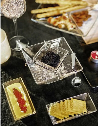 Комплект за сервиране на хайвер Vidivi Torcello 14x14xh10 см