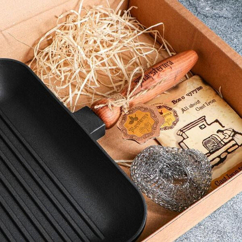 Чугунен грил тиган квадратен 28x28xh4см T307 Maysternya