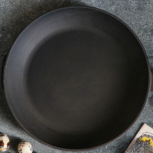 Чугунен тиган с дървена дръжка ф28xh6см T306 Maysternya