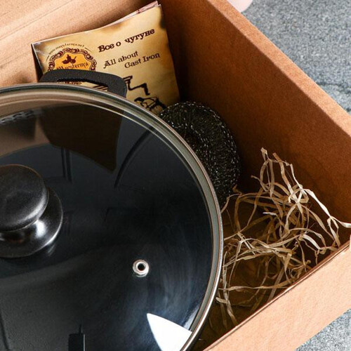 Чугунена тенджера със стъклен капак 5л T403C3 Maysternya