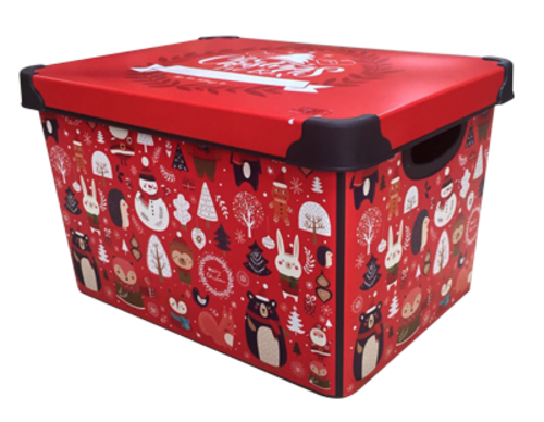 Пластмасова кутия с капак 22 литра различни цветове