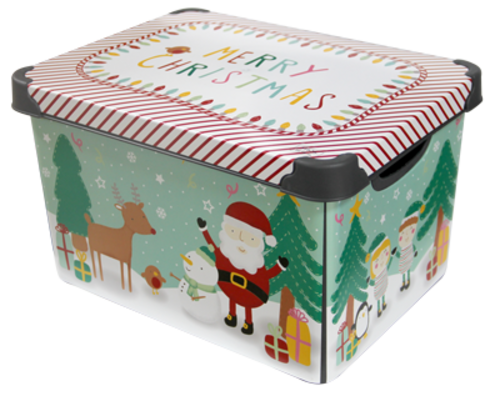 Пластмасова кутия с капак 22 литра различни цветове