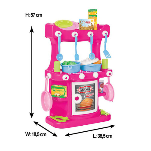 Детска розова кухня Pilsan 03335 57 см