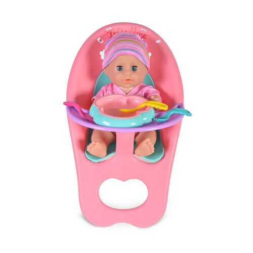 Детска кукла с легло и стол за хранене Moni 8295 31 см