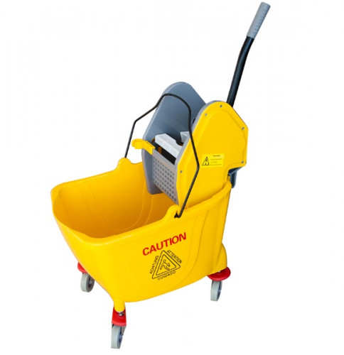 Единична количка за почистване Horecano Жълта