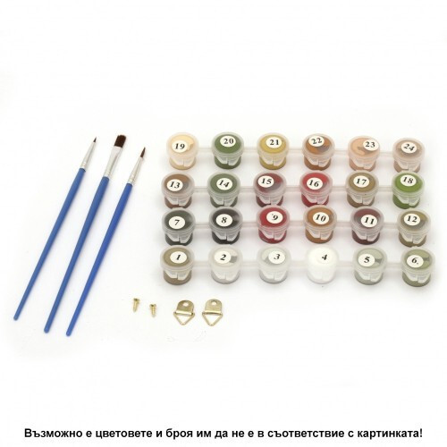 Комплект за рисуване по номера с платно Модел 36